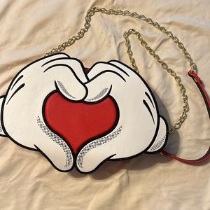 Mickey Heart Hands Crossbody Loungefly